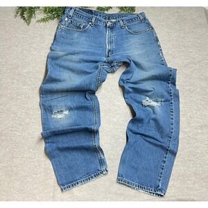 Vintage Levis 550 Relaxed Fit Jeans Mens 36x34 Made in USA Denim Distressed B2